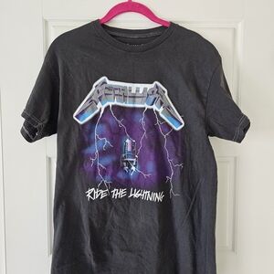 Metallica Ride The Lightning Black Graphic Band T-Shirt